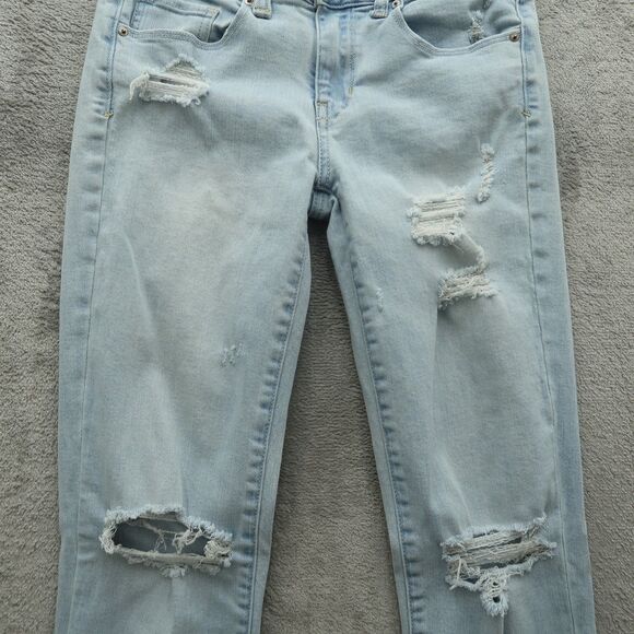 American Eagle Jeans Women's Size 4 Blue Low-Rise Skinny 29" Inseam Distressed - Picture 11 of 16